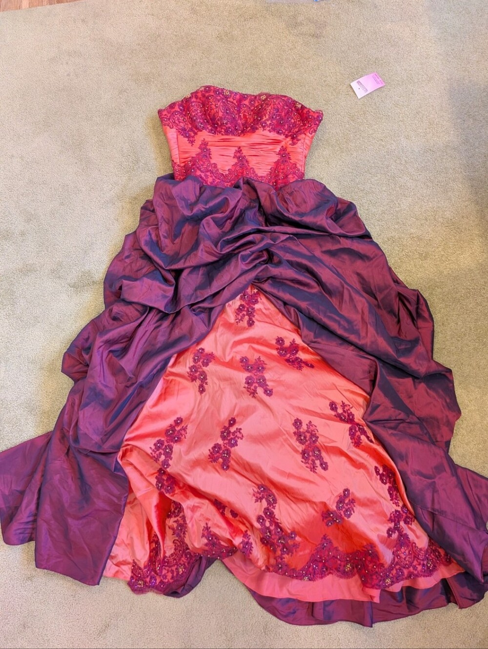 Fantasy Ball Gown Purple Fuchsia Orange Pink